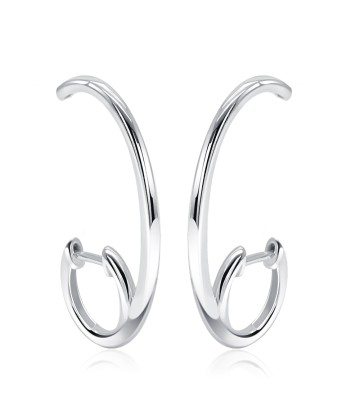 Beautiful Designed Silver Hoop Earring HO-2470